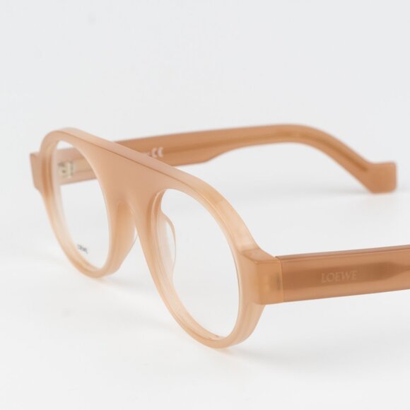 Loewe Women Eyeglasses Shiny Light Pink Demo Round LW50009I 072 BRAND NEW - Picture 3 of 9